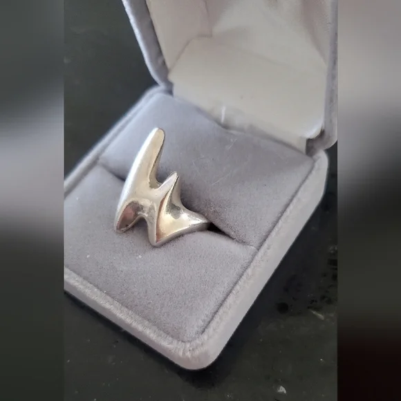 Georg Jensen 925 Sterling Silver Modernist Statement Ring Size 7 - Picture 4 of 7